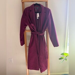 Steve Madden Burgundy Trench Coat
